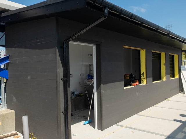 New kiosks across the Milton End are starting to take shape.