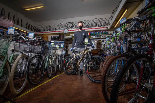 John Partridge with an identical bike to the one that was stolen on April 5
Picture: Habibur Rahman