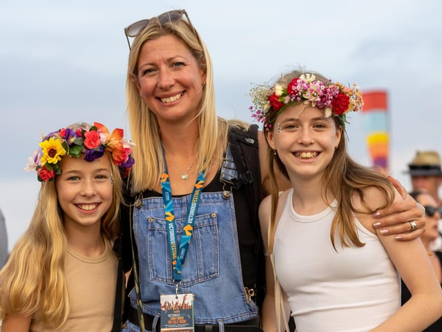 Bella Falinski, 11, Abby Bowley and Molly Mo Bowley, 11. Photos by Alex Shute