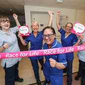 Gemma Dixon and the Oncology Research nurses at QA. Picture: Stuart Martin