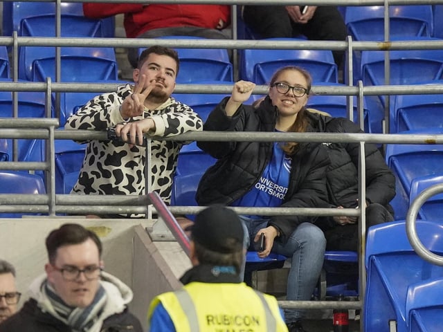 Pompey fans stayed right to the end, despite their side's poor showing in Wales.