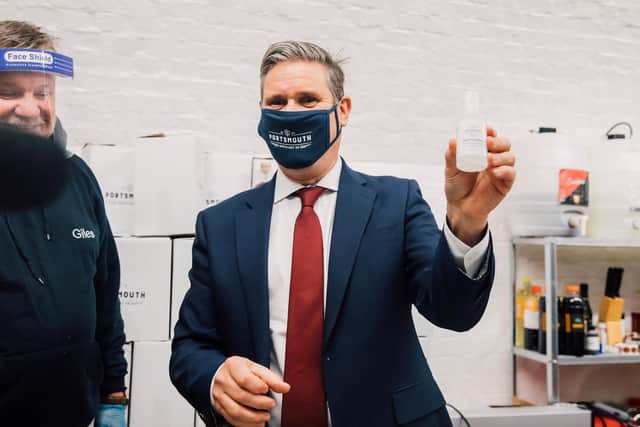 Keir Starmer visited The Portsmouth Distillery to promote Small Business Saturday. Picture: Labour Party.