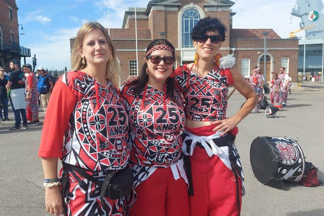 From left: Cait Nordehn, from Washington DC; Nichole Allem, from Washington DC; Celeste Marin, from DC, but now lives in Dublin.