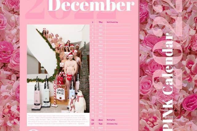 The Pink Calendar 2022 is raising funds for the Pink Ribbon Foundation. Pic Sebo UK