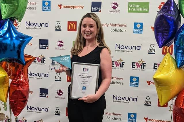 Camilla Culshaw, founder of The Teepover Club beat the competition to take home the New Woman Franchisor of the Year Award, sponsored by Daisy First Aid.