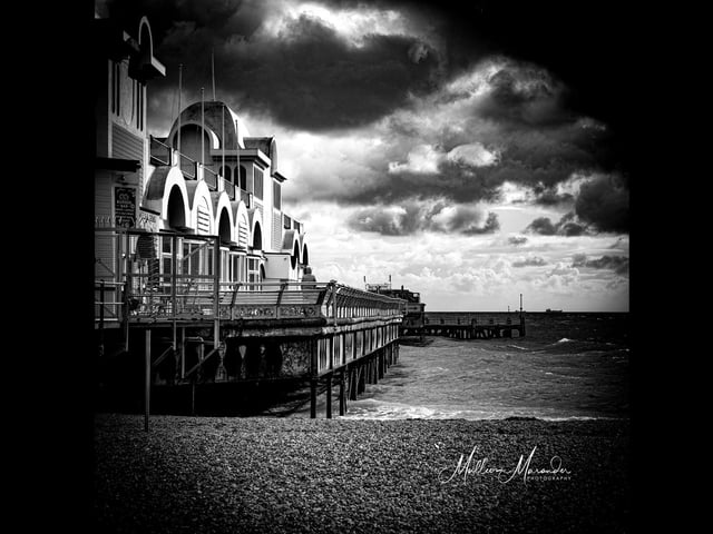 Stormy view of the pier