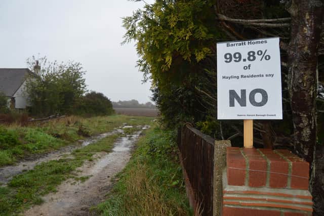 Residents are vehemently against proposals for 195 new homes off Sinah Lane, Hayling Island. Picture: David George