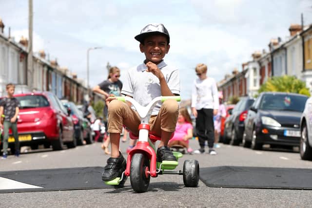 Francis Avenue, Portsmouth, became a play street in 2019, Picture: Chris Moorhouse . (210719-60)