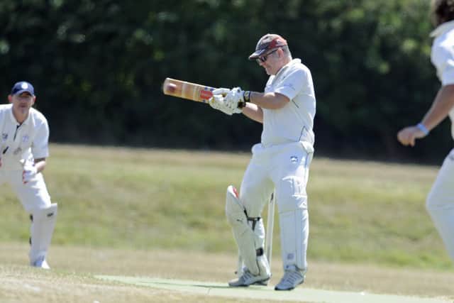 Matt Darby on his way to an unbeaten hundred for Rowner against Portsmouth Community. Picture Ian Hargreaves
