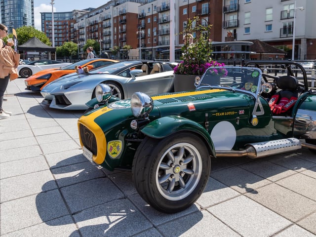Classics on display at the Spinnaker Supercars event. 
Picture: Mike Cooter (290723)