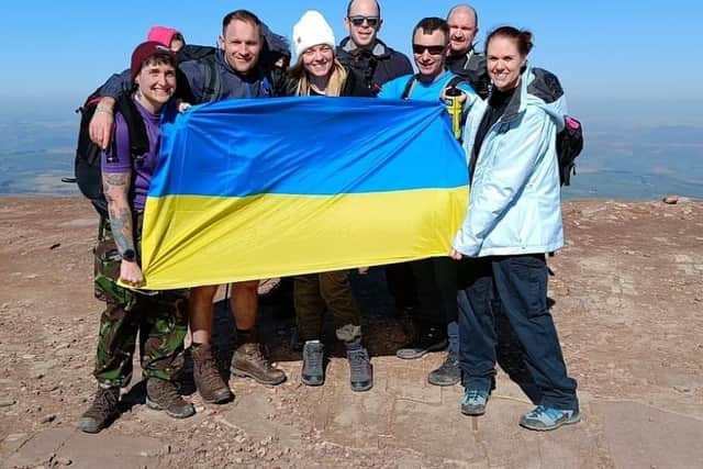 50 members of Fareham's Bootcamp UK climbed Pen-y-Fan to raise money for Ukraine aid.