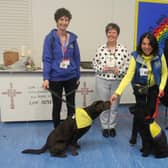 Pictured: (left to right) Representatives from the charity Pets for Therapy with dogs Mia and Jett; Mrs Wendy Mitchell, Acting Headteacher at Newtown and Deputy Lieutenant, Bella Birdwood, representing HM King Charles III.
Picture credit: Newtown C of E Primary School