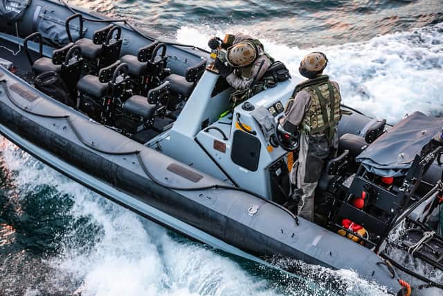 Royal Marines pictured operating from HMS Tamar. Photo: Royal Navy