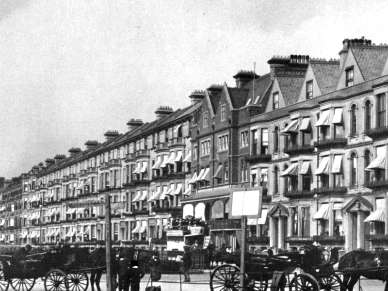 Western Parade, Southsea in 1898. Look at those sun blinds.