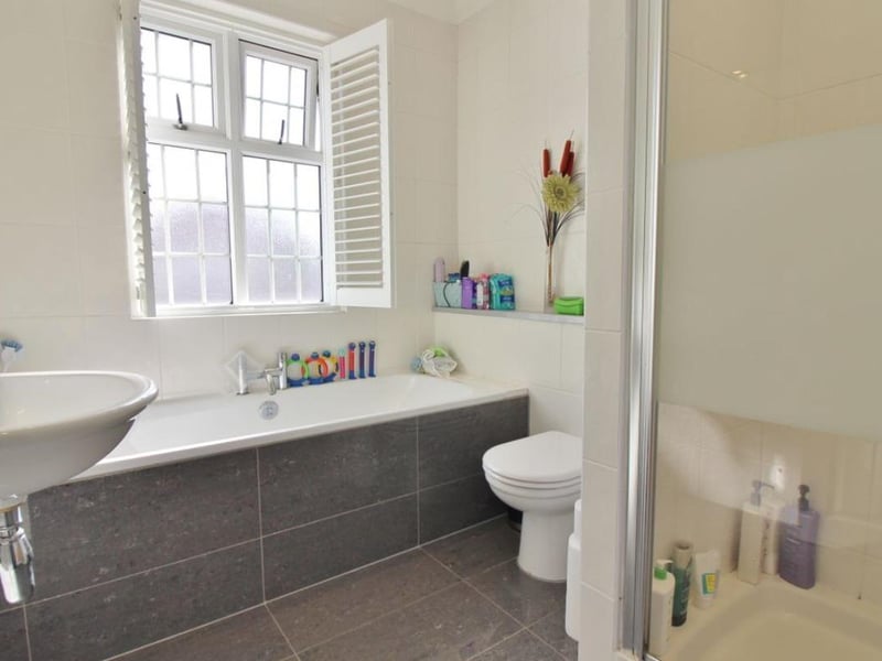 The listing says: "Four double bedrooms & off road parking! Jeffries & Dibbens are delighted to offer for sale this, comprehensive, four double bedroom, extended, semi-detached residence in Mayfield Road, North End."