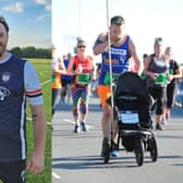 Two friends will be running the Great South Run to raise awareness and funds for Sands United FC Solent. 
Pictured: Nick Lang and Joe Maharg