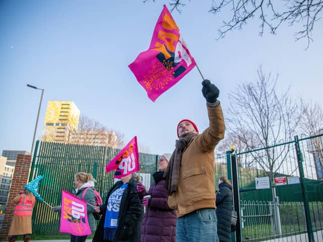 Teachers on strike at Ark Charter Academy, Portsmouth on Thursday, March 2 
Picture: Habibur Rahman