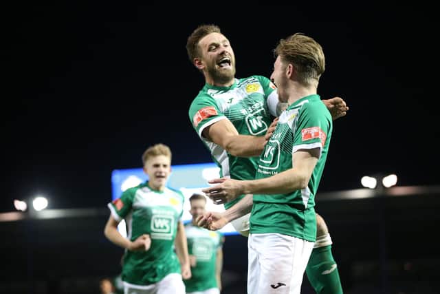 Moneyfields celebrate winning on penalties. Picture: Chris Moorhouse