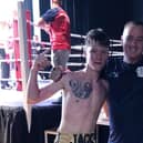 Team Wiseman's Jack Carter, left, with head coach Daron Wiseman