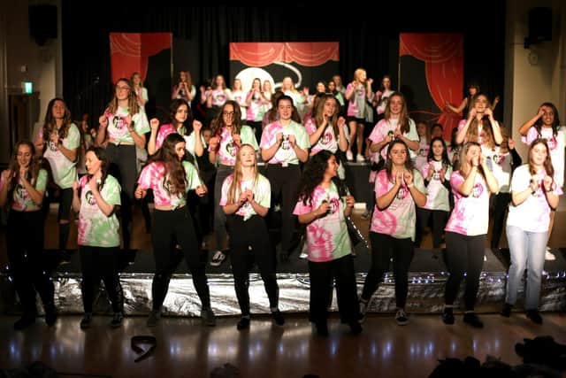 The finale of Portsmouth High School's virtual fashion show.