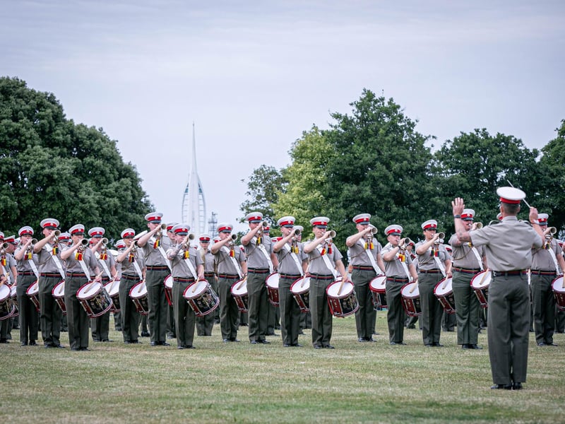 Royal Marines Band Service Beating Retreat Rehearsals on Whale Island, Portsmouth on Wednesday 3rd July 2024
Picture: Habibur Rahman