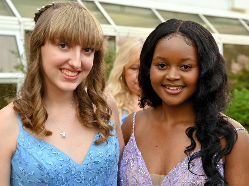 Portsmouth High School GDST invited students to prom to celebrate the years spent studying and working towards this moment. 
Pictured: Holly Corkett, Alisha Chakonda