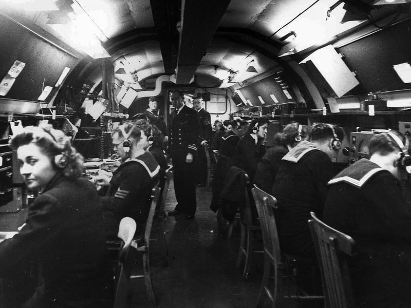 Underground at Fort Southwick in the RN teleprinter room
