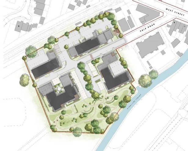 A map of the development in Palk Road