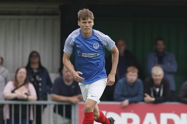 Sean Raggett in pre-season action against Bognor last Tuesday night.    Picture: Jason Brown