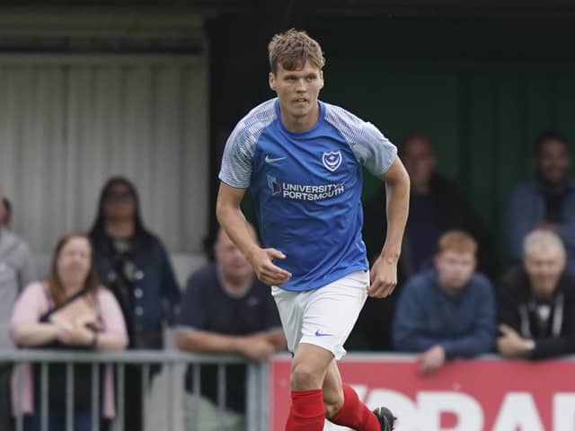 Sean Raggett in pre-season action against Bognor last Tuesday night.    Picture: Jason Brown