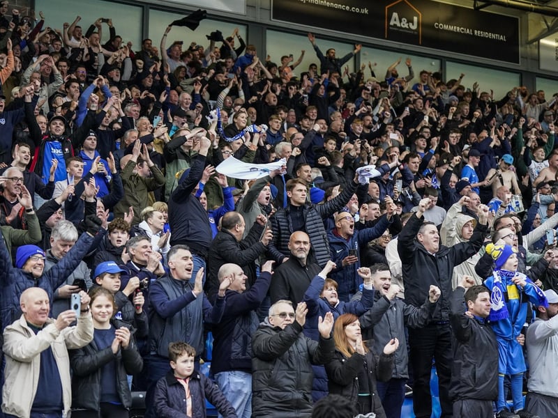 4,019 Pompey fans enjoyed the Blues' 1-0 win at Peterborough