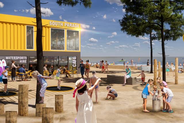 How Southsea seafront could look.
Pictured is: Water fun concept for South Parade Beach.