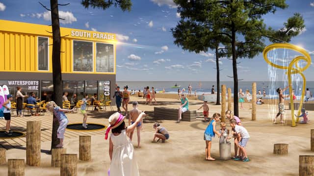 How Southsea seafront could look.
Pictured is: Water fun concept for South Parade Beach.