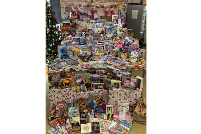 Waitrose in Gosport delivered 14 boxes of toys, games, puzzles, books and craft items to QA Hospitals paediatric department