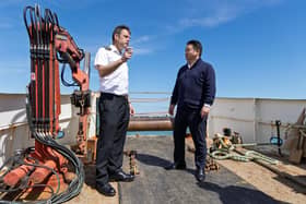 Alan Mak MP (right) with Harbour Master, Billy Johnson (left)