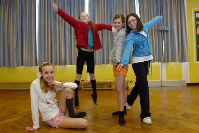 Over at Clavering Primary School, pupils Molly Johnston, Olivia Todd, Sophie Gallagher and Holly Maiden were dancing for Comic Relief in 2009.