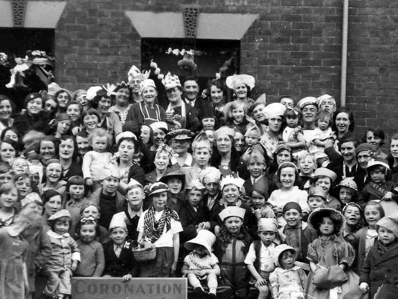 Street party celebrations in Boulton Road, Southsea, in 1937 for the coronation of King George VI