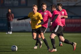 Freehouse (pink) v FFTP at Westleigh Park. Picture: Keith Woodland