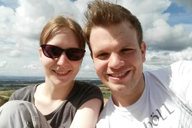 Chris Birse, right, with his partner Fiona. Picture: Supplied