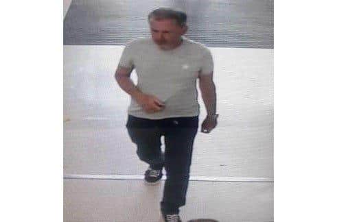 Paul Daraz in the Morrisons supermarket in Horndean on Tuesday, July 7. Picture issued by Hampshire police