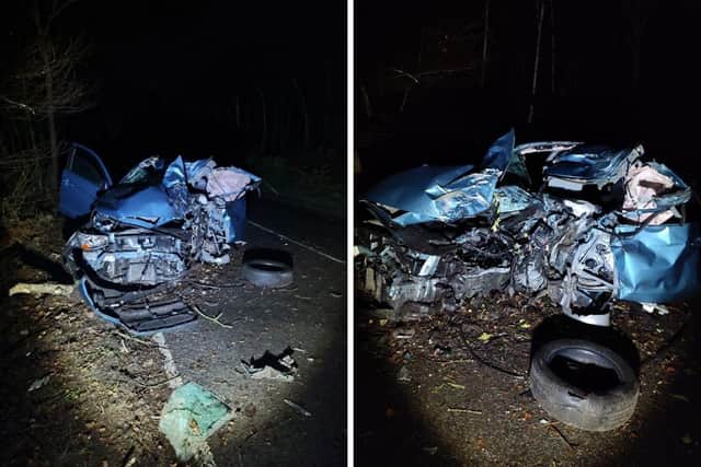 Police were called at 11.44pm on Saturday to a collision on Norris Hill Road, Fleet