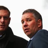 Peterborough chairman Darragh MacAnthony, left, with Posh manager Darren Ferguson.  Picture: Julian Finney/Getty Images