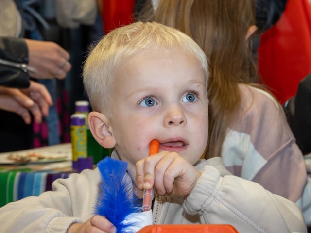 Visitors were treated to a Birds of prey display at Port Solent on Thursday, along with arts and craft for children.Pictured - Arthur Rogers, 3 from SouthamptonPhotos by Alex Shute