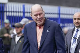 Pompey owner Michael Eisner takes in the League One opener with Bristol Rovers on Saturday. Picture: Jason Brown.