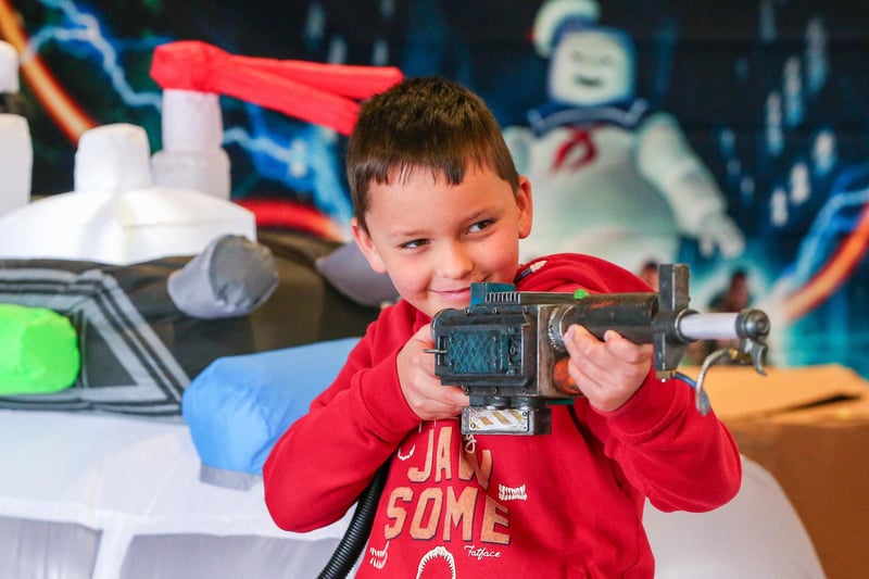 Matthew Greene, 8. Cosplay enthusiasts Portsmouth Ghostbusters at Port Solent, Portsmouth, fundraising for Cancer Research UK.
Picture: Chris Moorhouse