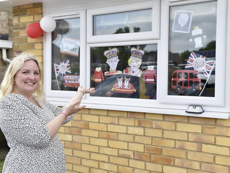 Gemma Eadie, winner of the window display competition at Tavistock Gardens and Luard Court in Havant (070523-3623)