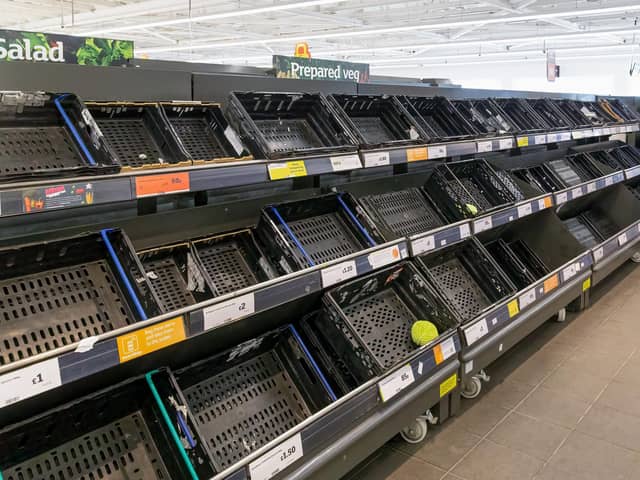 Empty supermarket shelves (photo: Adobe)