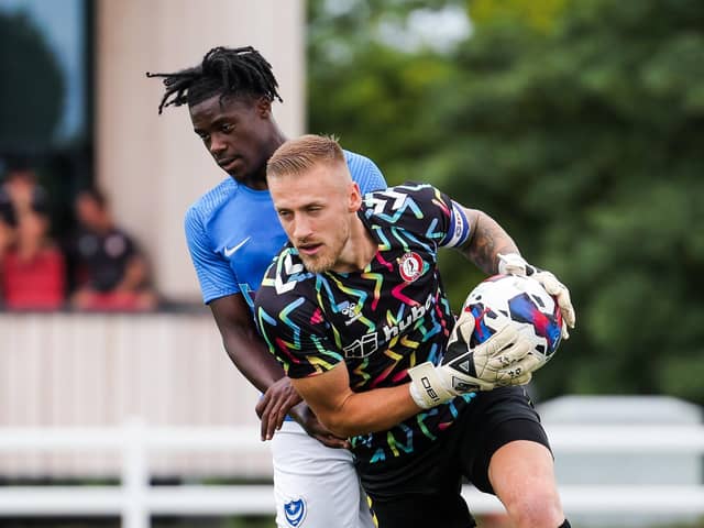Jayden Reid  in pre-season action for Pompey against Bristol City during the summer     Picture: Rogan/Fever Pitch