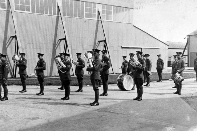 A military band at HMS Daedalus, undated PP3051