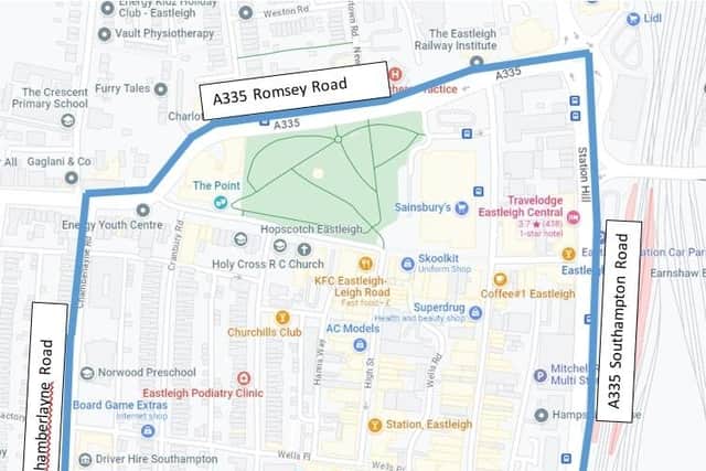 The area covered by the dispersal order.